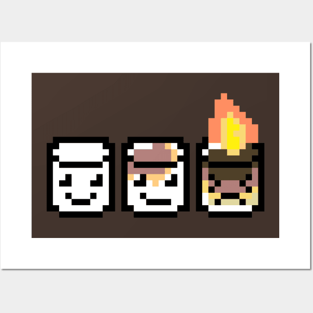 Stages of a Marshmallow Smore Wall Art by Contentarama